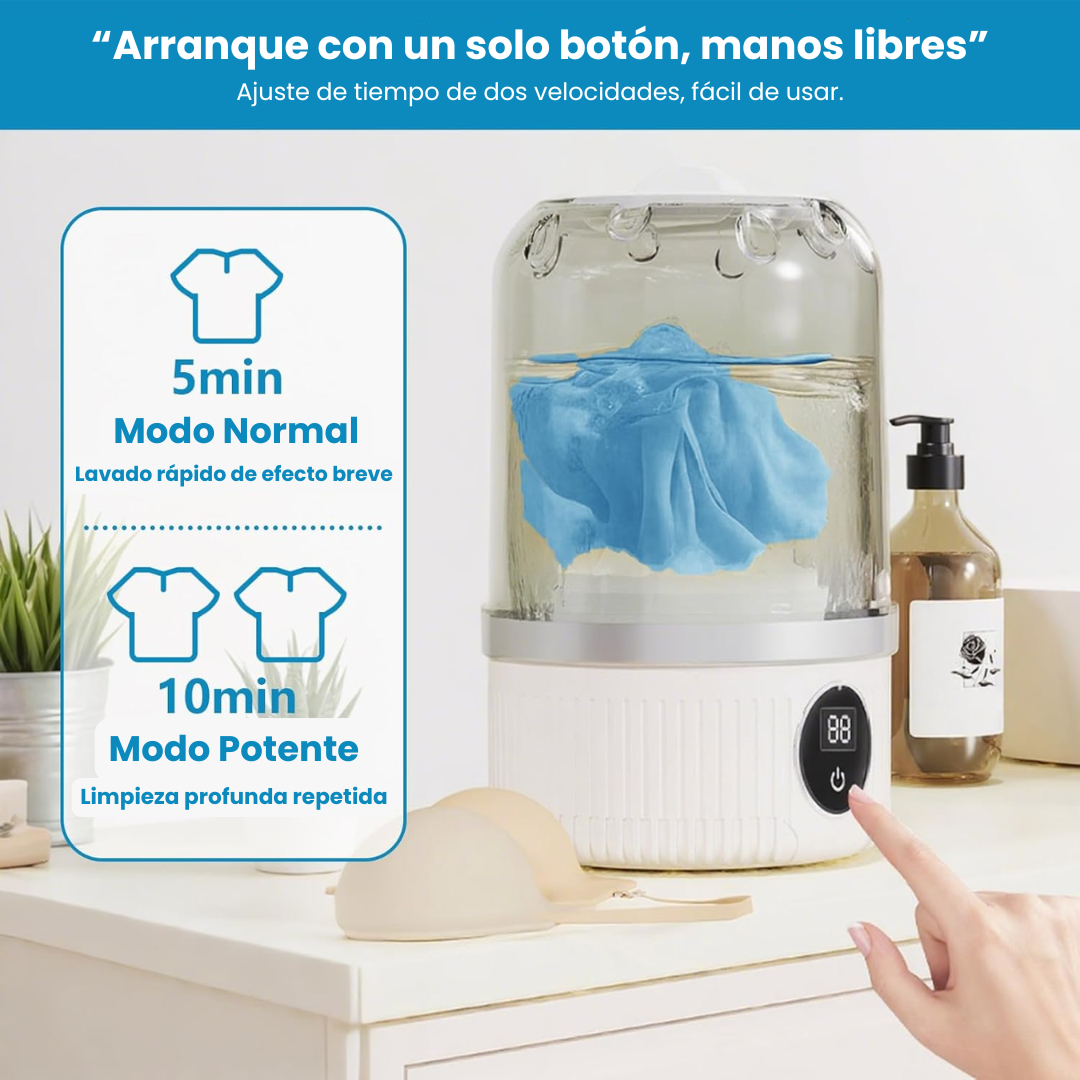 Mini Lavadora Portátil en Minutos